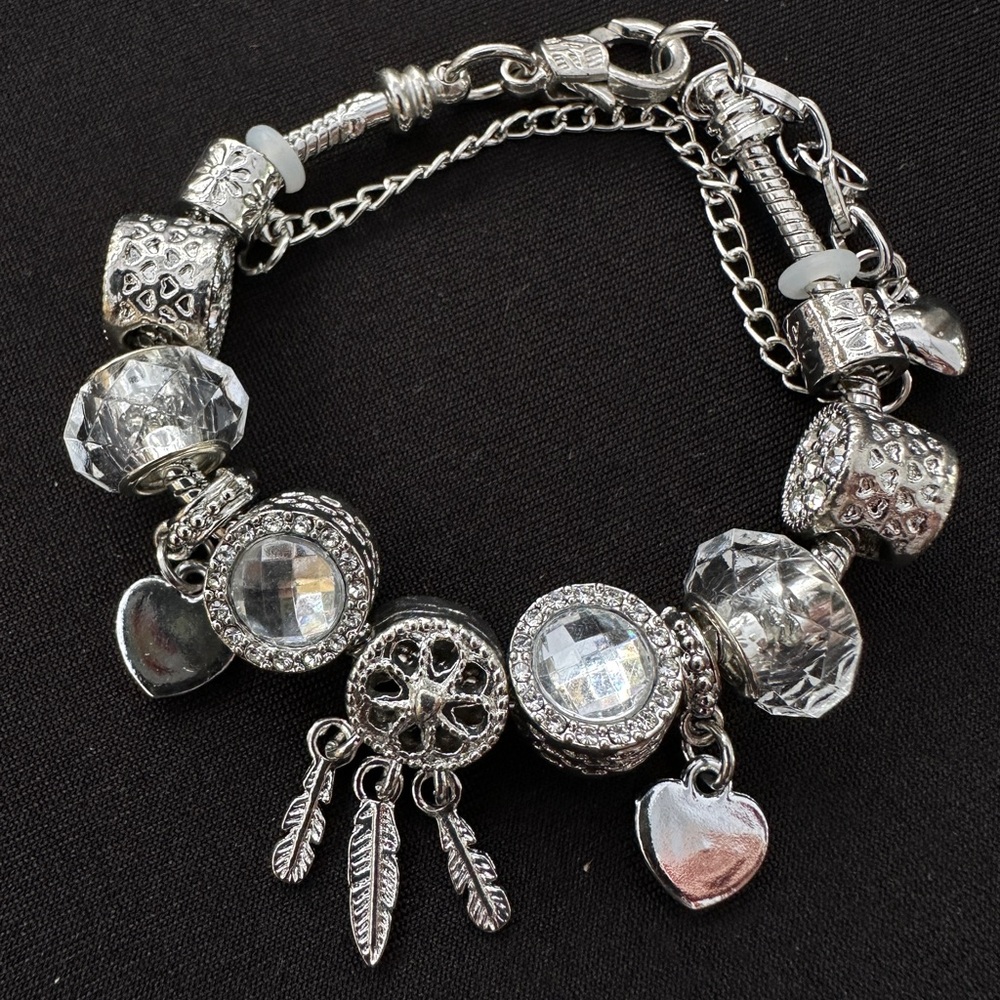 Elegant Silver Charm Bracelet